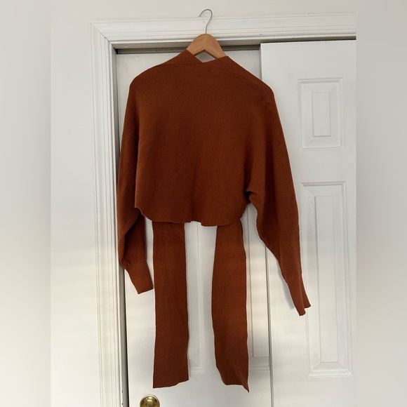 Forever 21 Burnt Orange Wrap Sweater - Picture 3 of 4